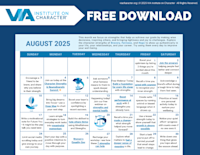 August 2025 Calendar | VIA Institute