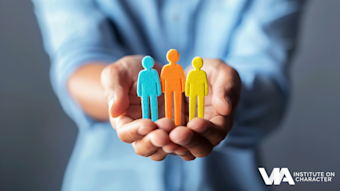 Leader lifting employee well-being and performance with the leadership skills of judgement, fairness, and humility.